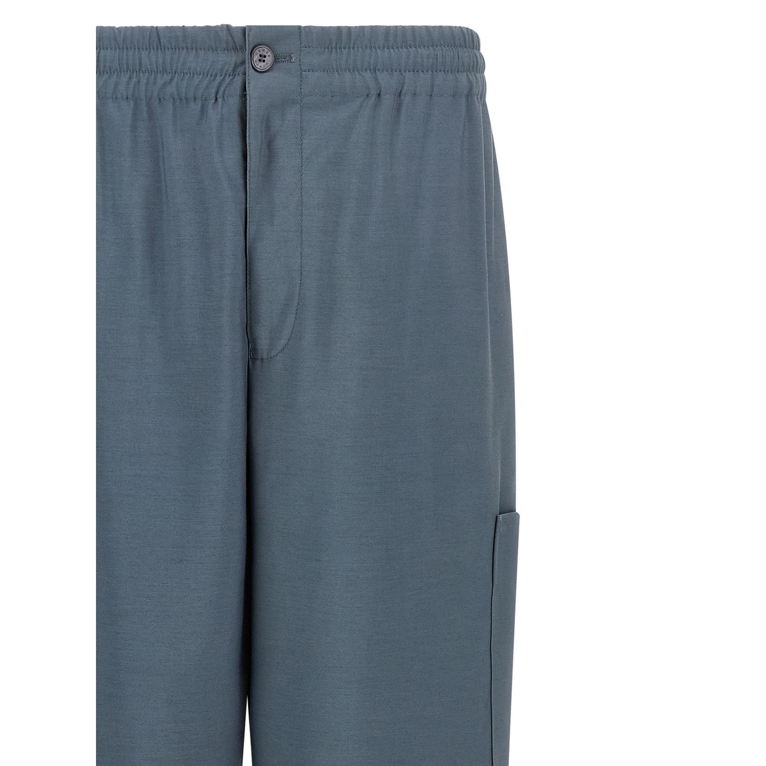 Kenzo Gray Wool Cargo Pants