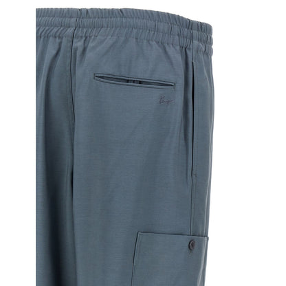 Kenzo Gray Wool Cargo Pants