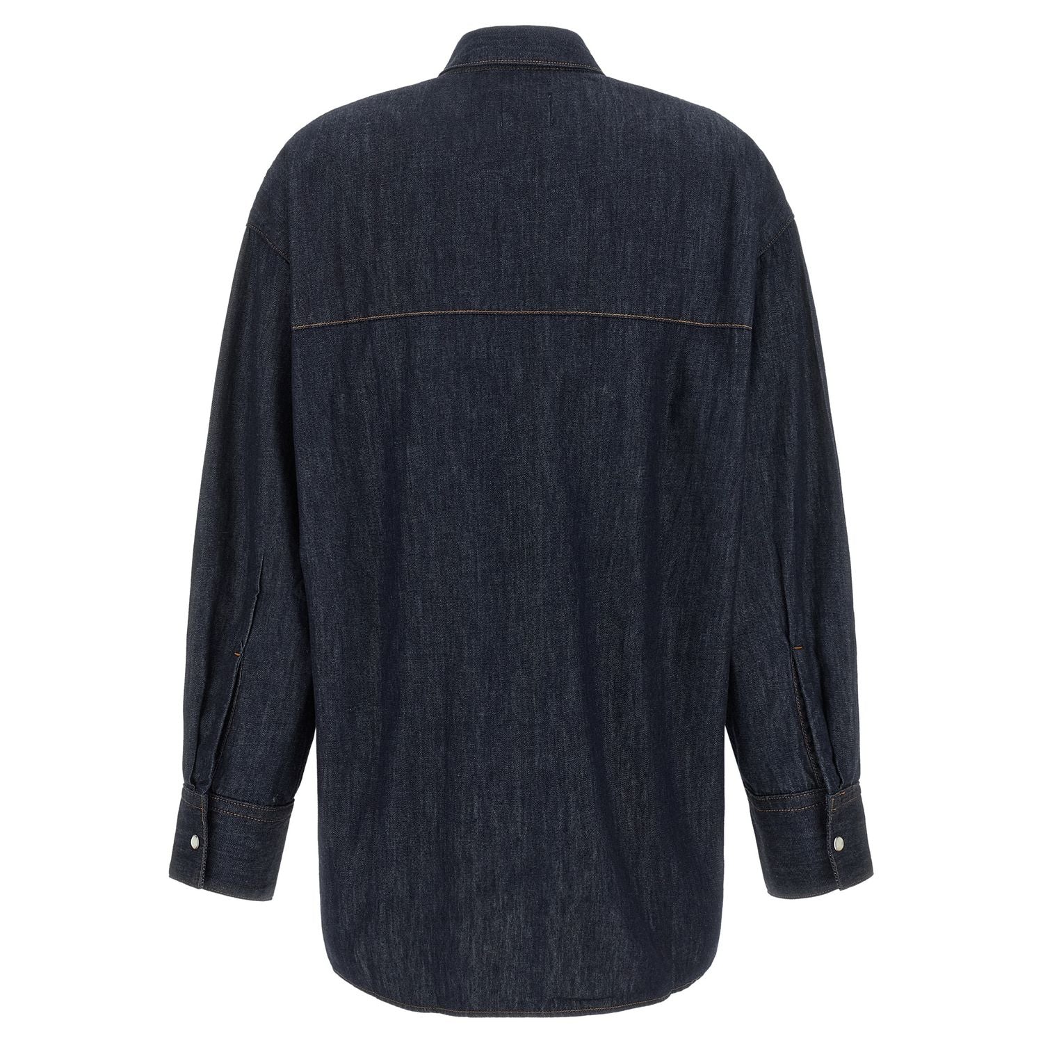 Khaite Blue Cotton Blouse
