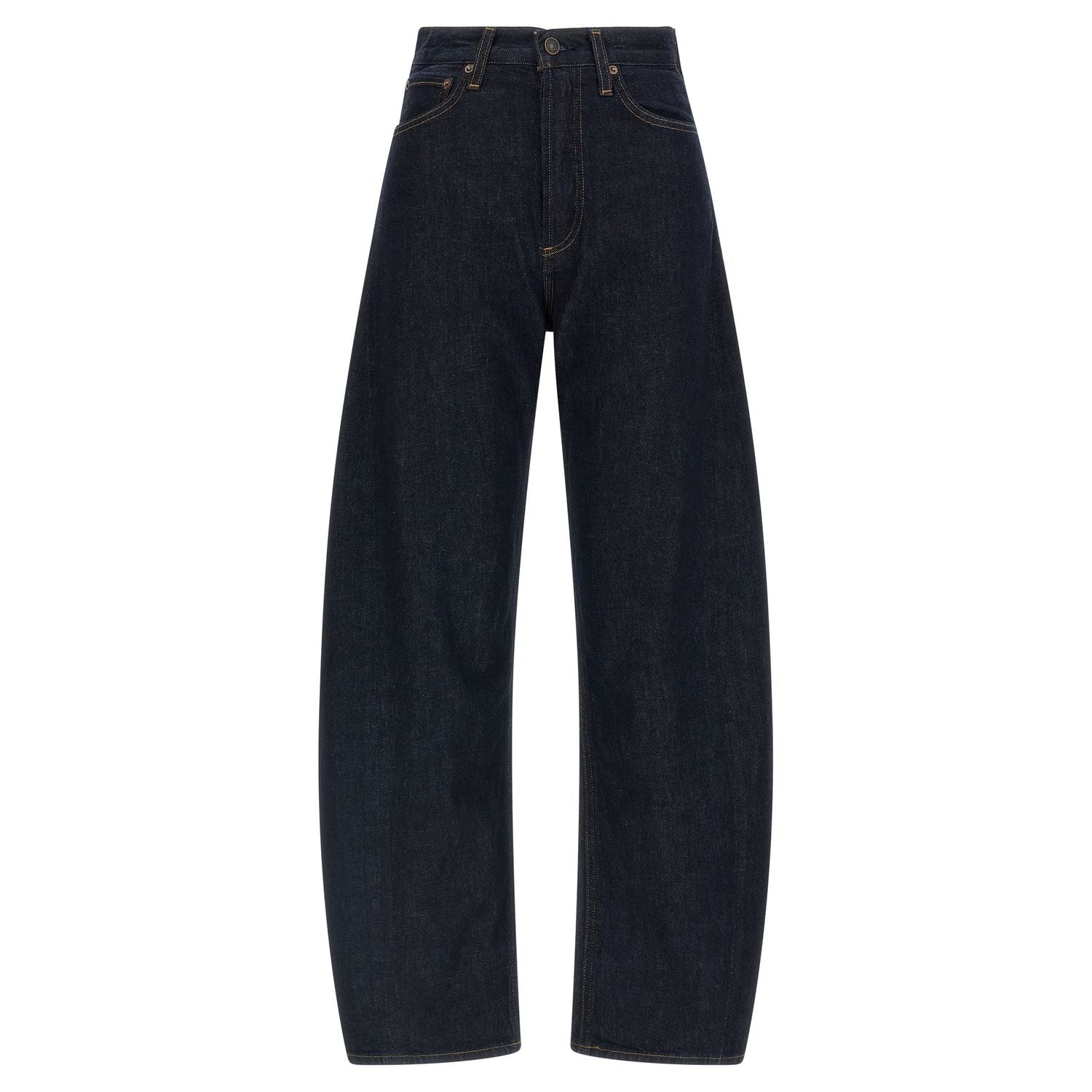 Agolde Blue Cotton High-Waisted Jean
