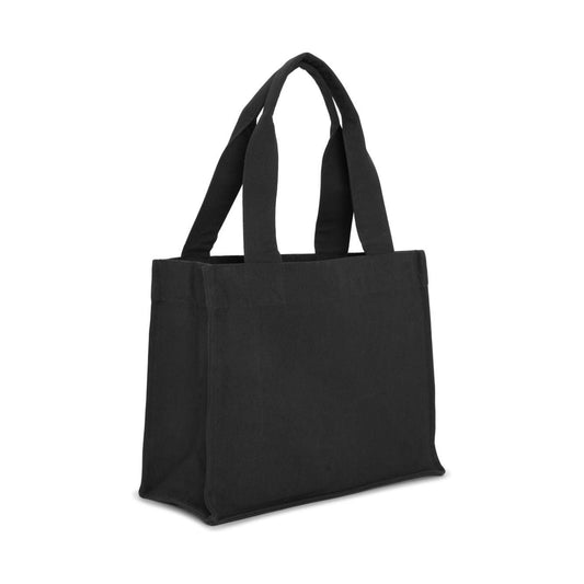 GANNI black recycled cotton Shopper Bag Shopper Ganni