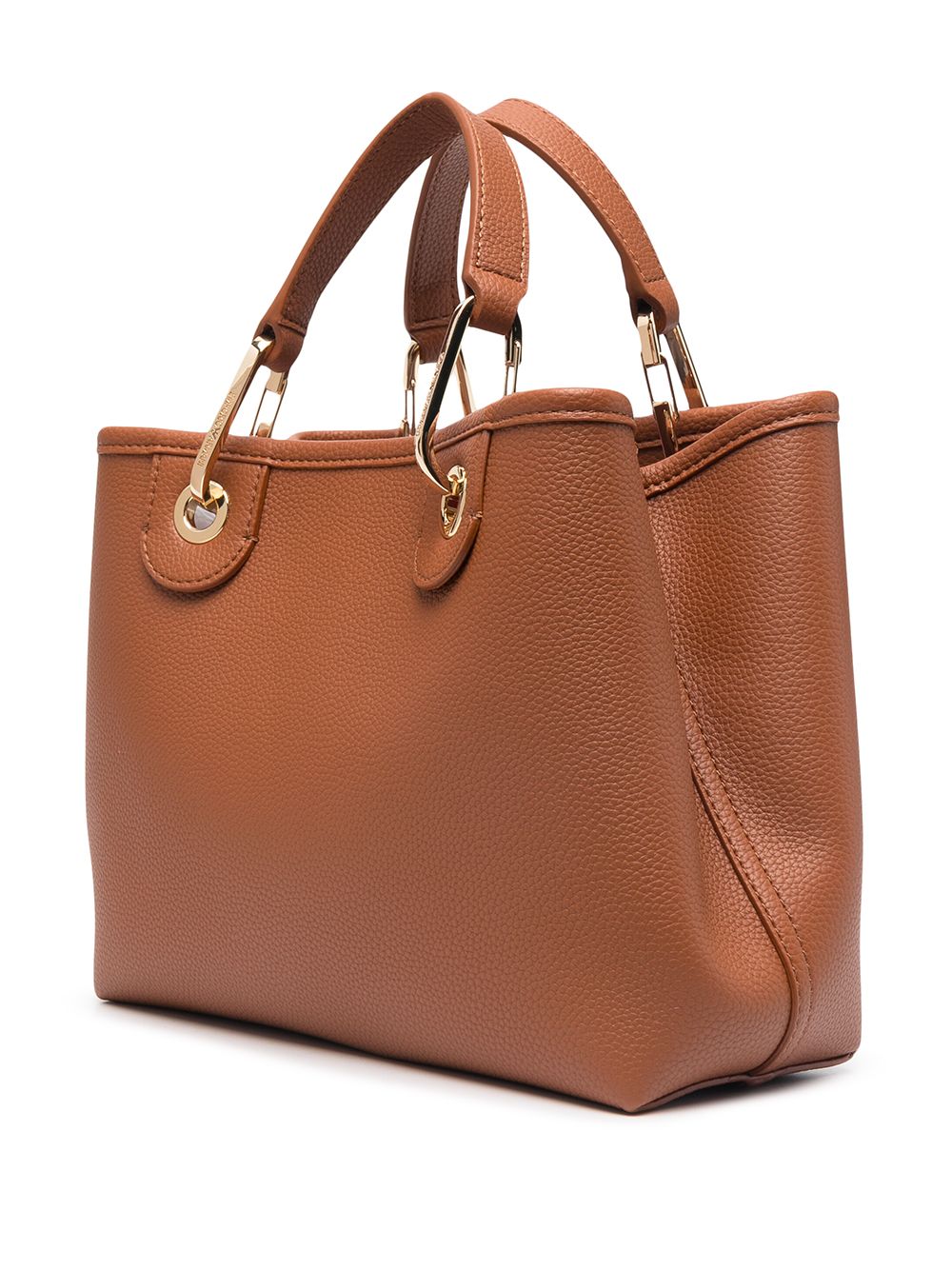 EMPORIO ARMANI CAPSULE Tote Bag Leather Brown