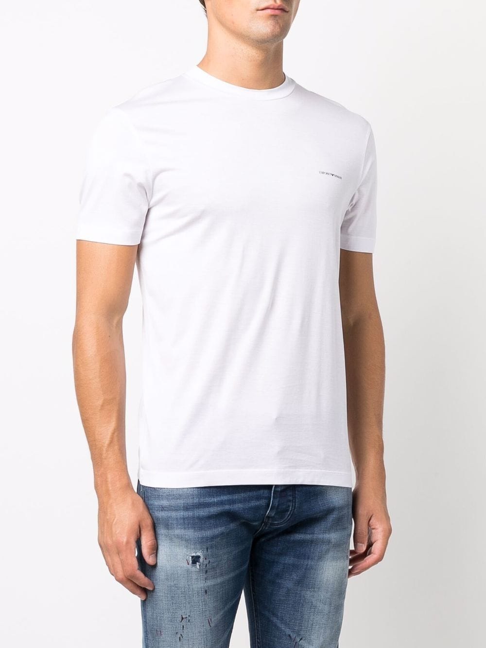 Emporio Armani T-shirts and Polos White Topwear Emporio Armani