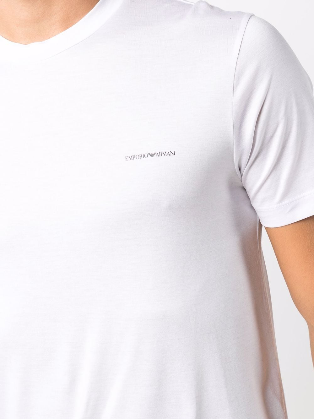 Emporio Armani T-shirts and Polos White Topwear Emporio Armani