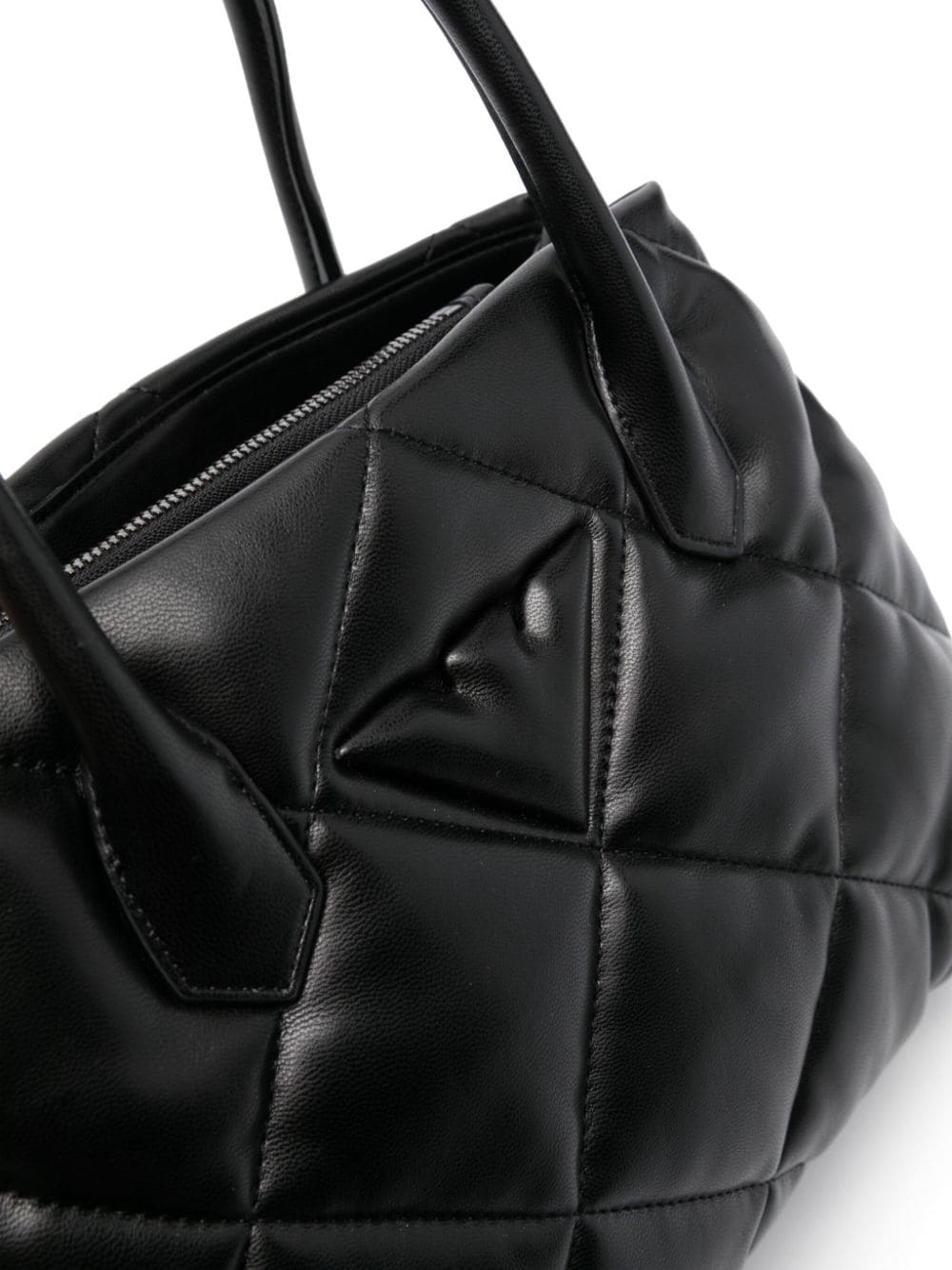 Emporio Armani black faux leather quilted Bag Shopper Emporio Armani