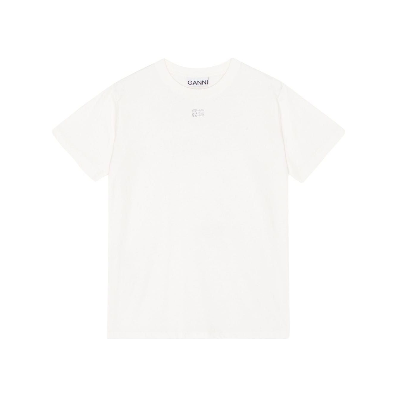 GANNI T-shirts and Polos White Topwear Ganni