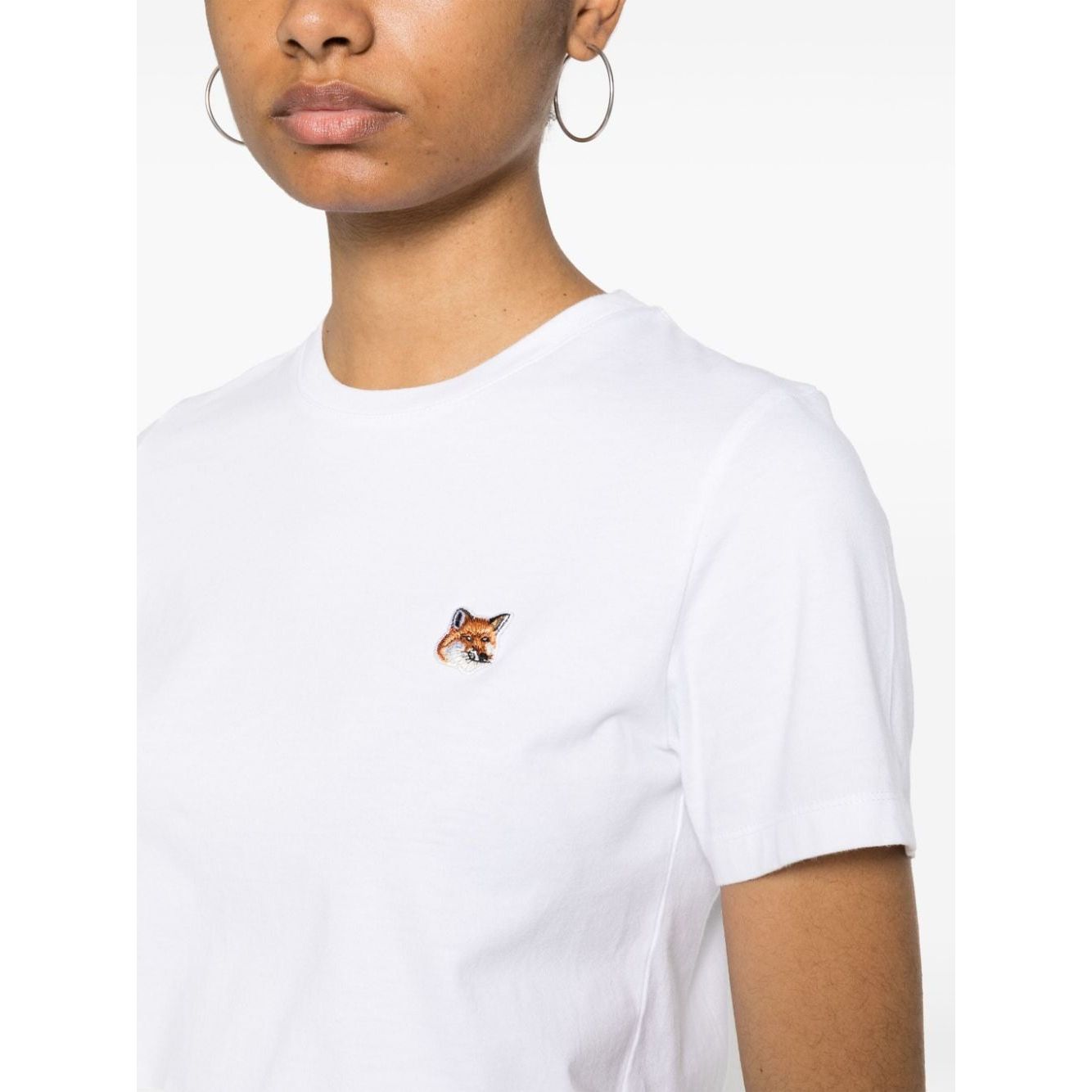 MAISON KITSUNE' T-shirts and Polos White Topwear Maison Kitsune'