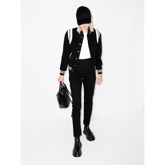 Saint Laurent wool blend two-tone varsity jacket Coats Jackets Saint Laurent