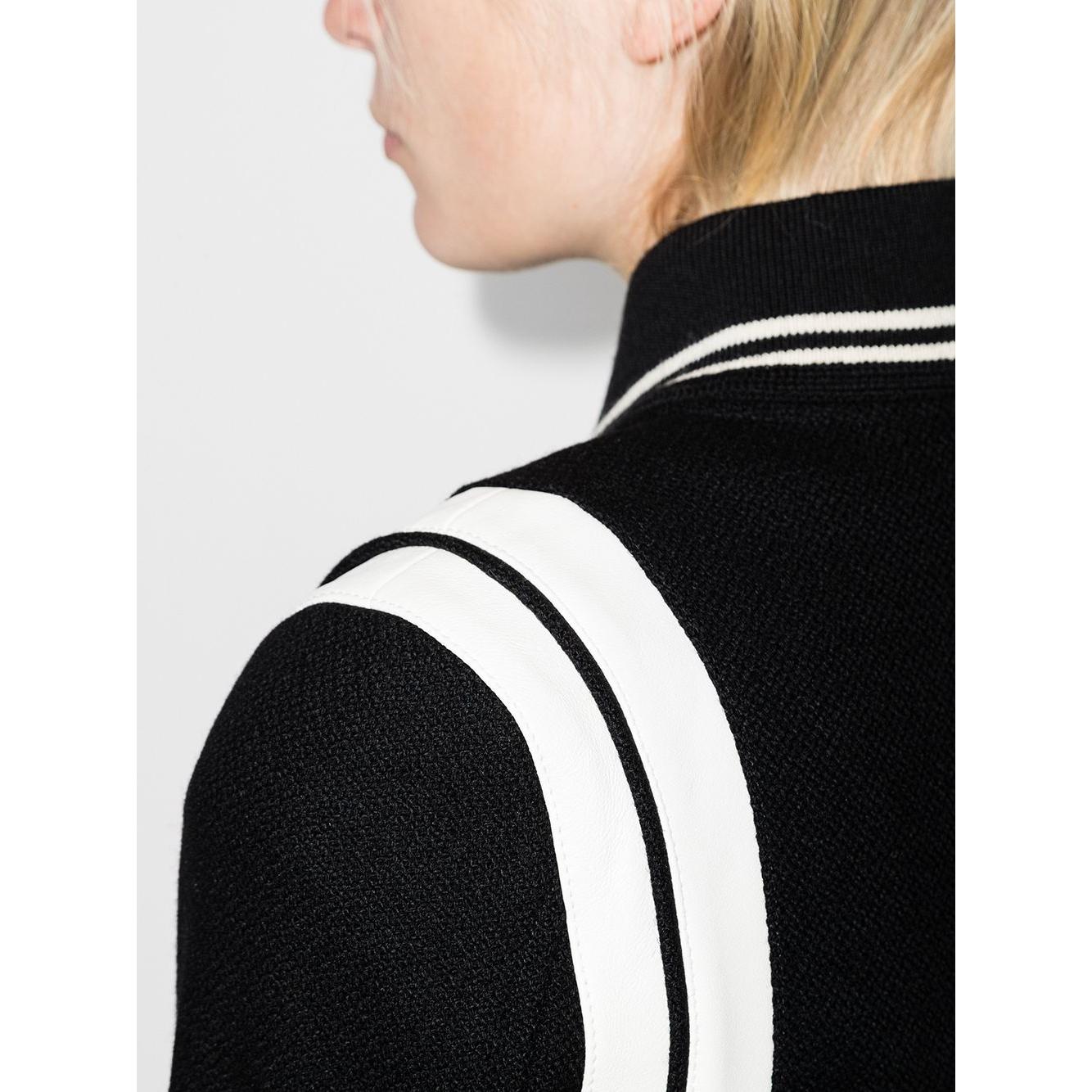 Saint Laurent wool blend two-tone varsity jacket Coats