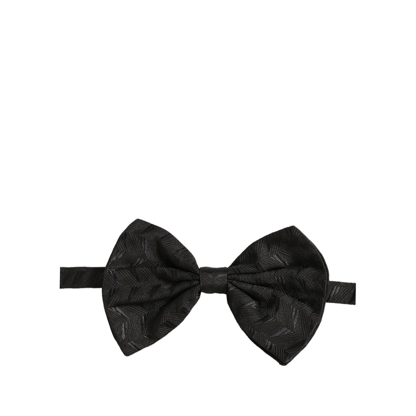 Dolce & Gabbana Men Black Patterned Adjustable Neck Papillon Bow Tie