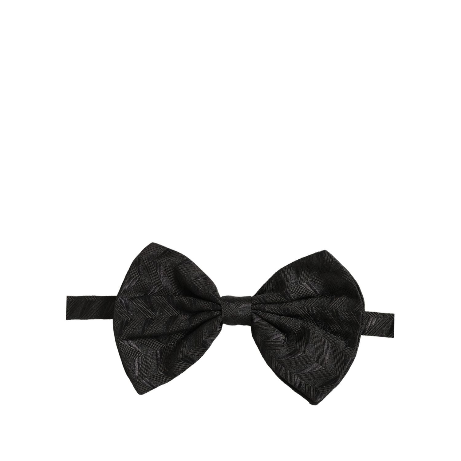 Dolce & Gabbana Men Black Patterned Adjustable Neck Papillon Bow Tie