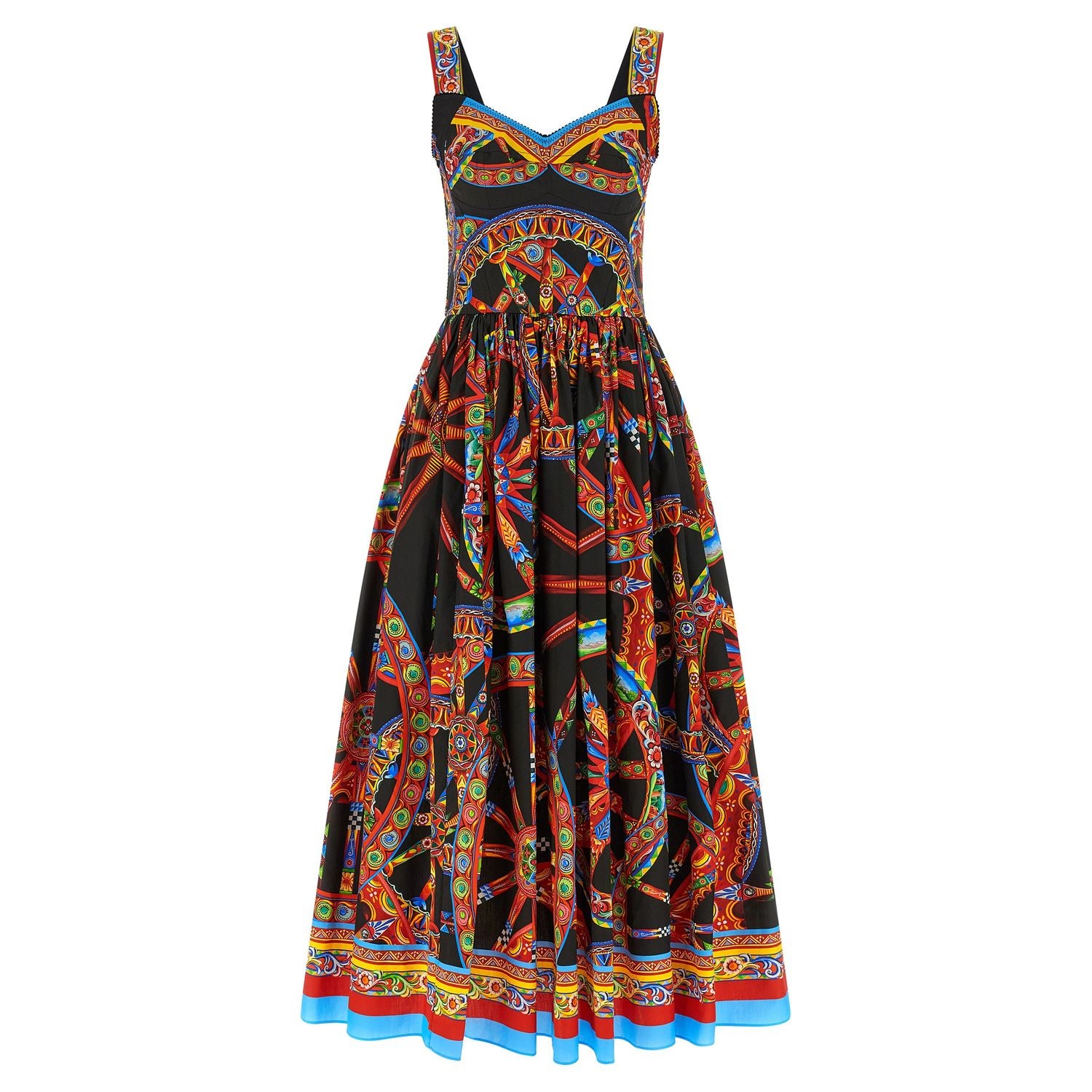 Dolce & Gabbana Multicolor Cotton Long Dress