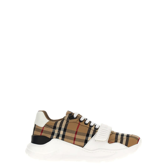 Burberry Beige Cotton Athletic Sneakers
