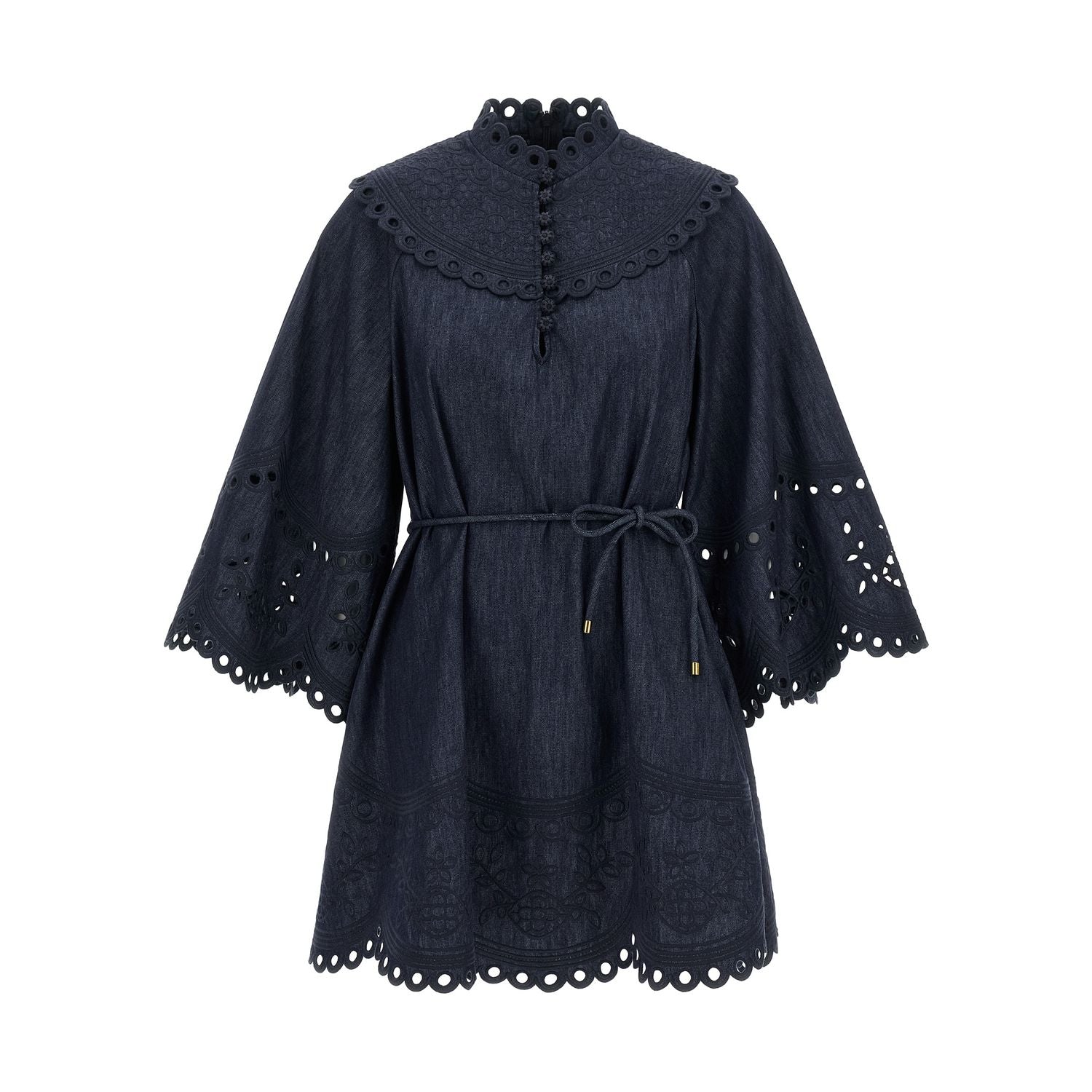 Zimmermann Blue Cotton Short Dress