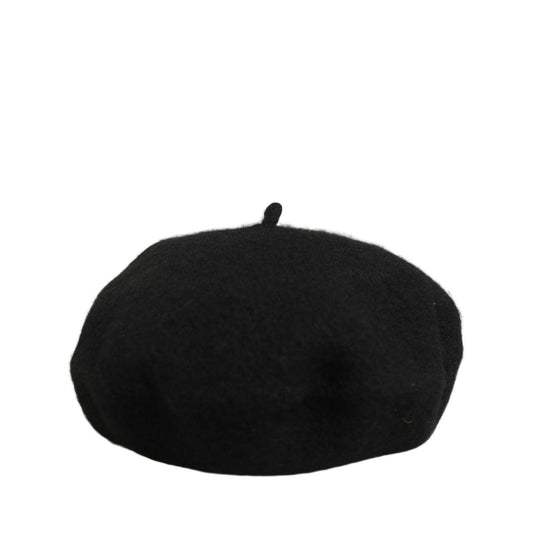 Dolce & Gabbana Black Wool French Style Beret Capello Hat