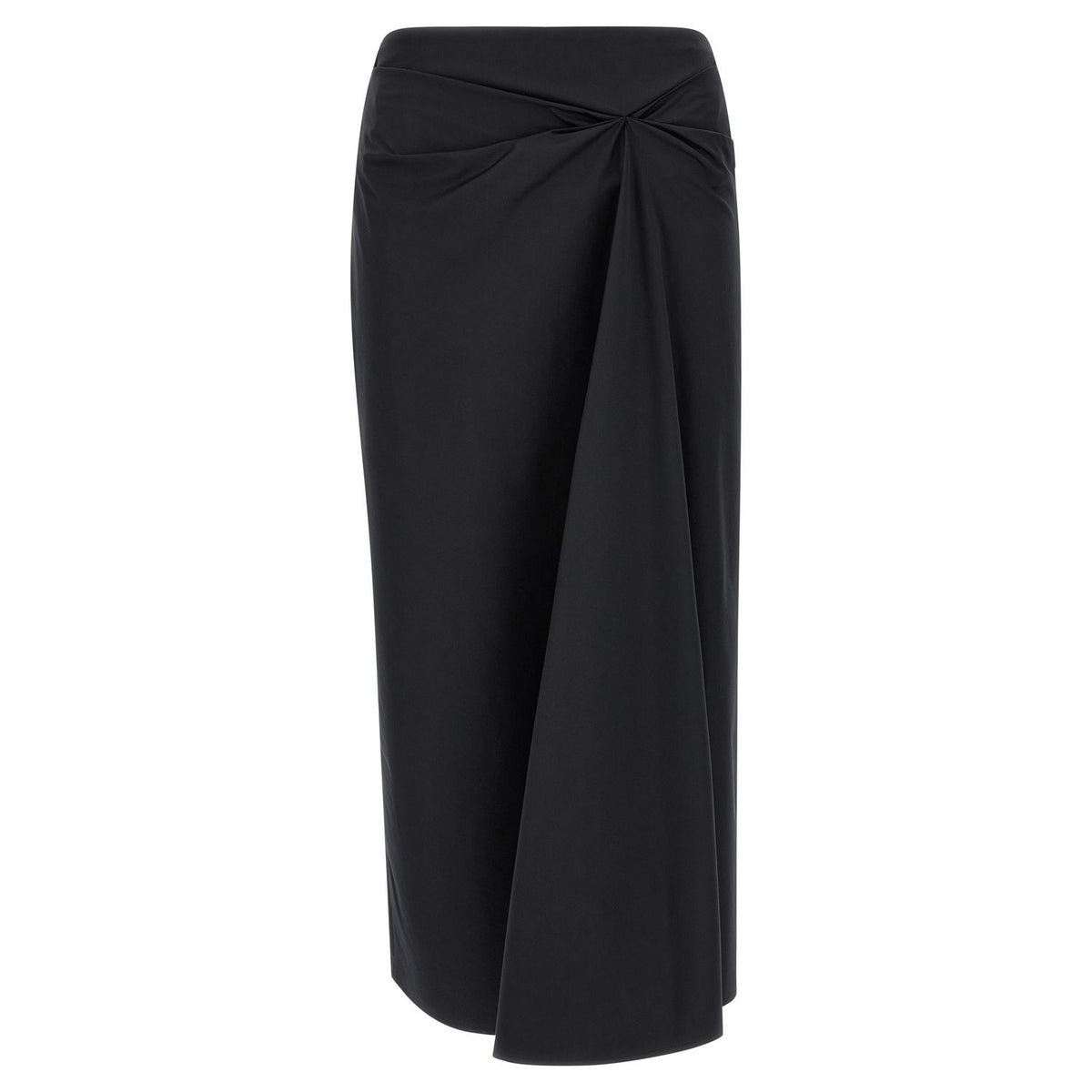 Max Mara Black Cotton Midi Skirt