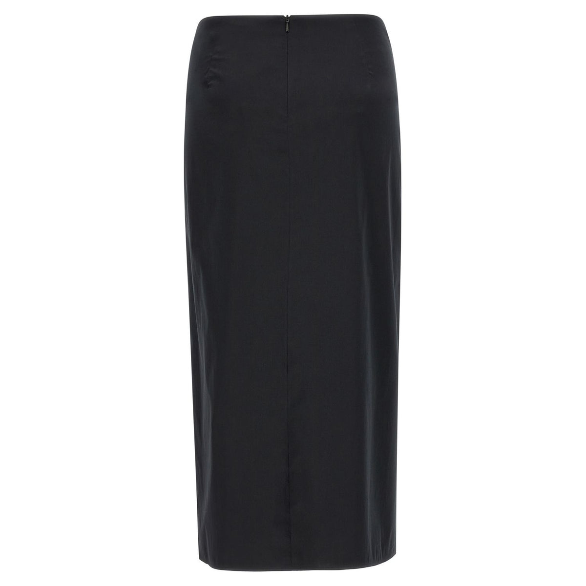 Max Mara Black Cotton Midi Skirt
