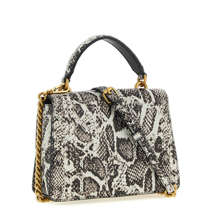 PINKO Gray Calfskin Handbag