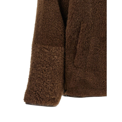 Brunello Cucinelli Brown Lamb Leather Biker Jacket