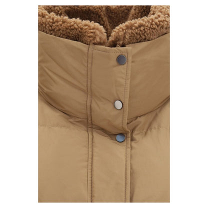 Brunello Cucinelli Beige Cotton Full-Length Jacket