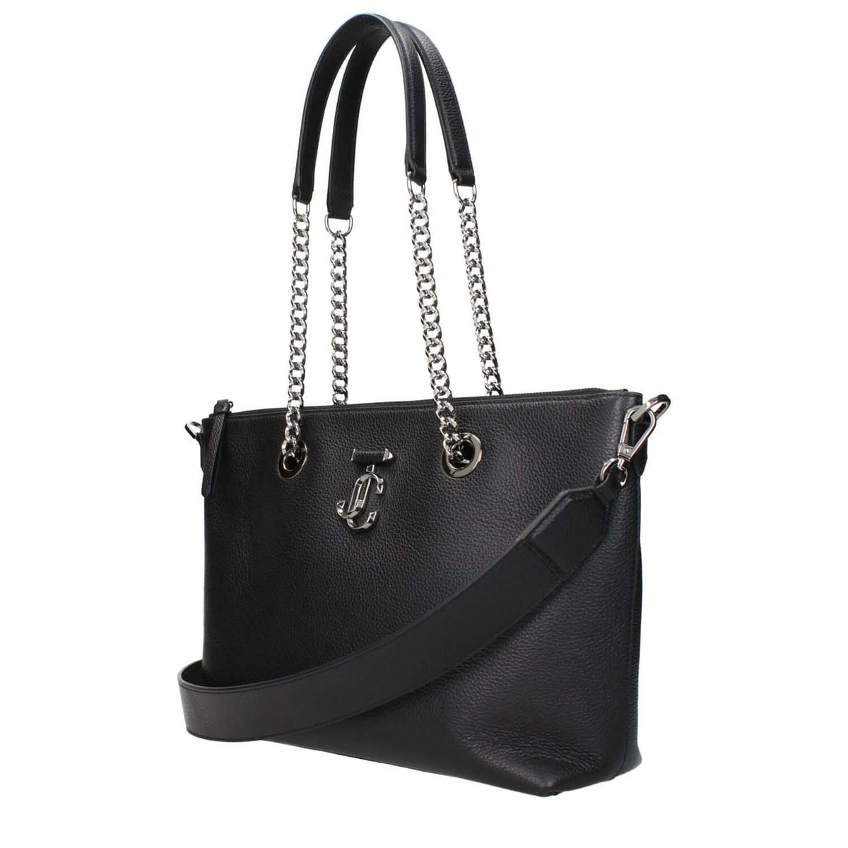 Jimmy Choo Black Leather Shoulder Bag