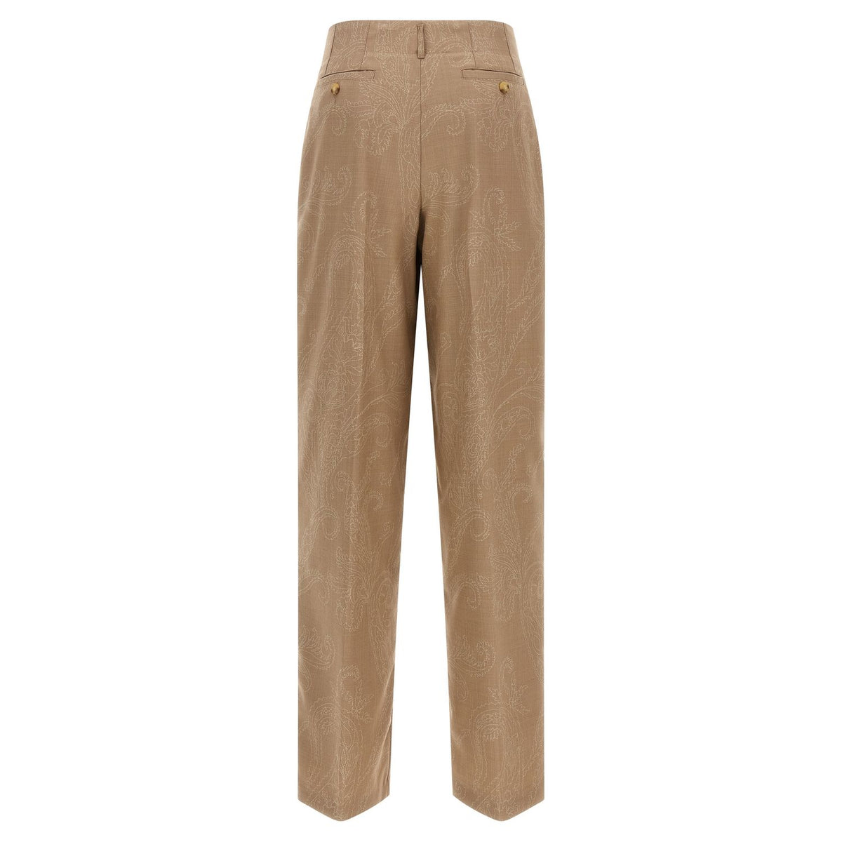 Etro Beige Wool Dress Pants