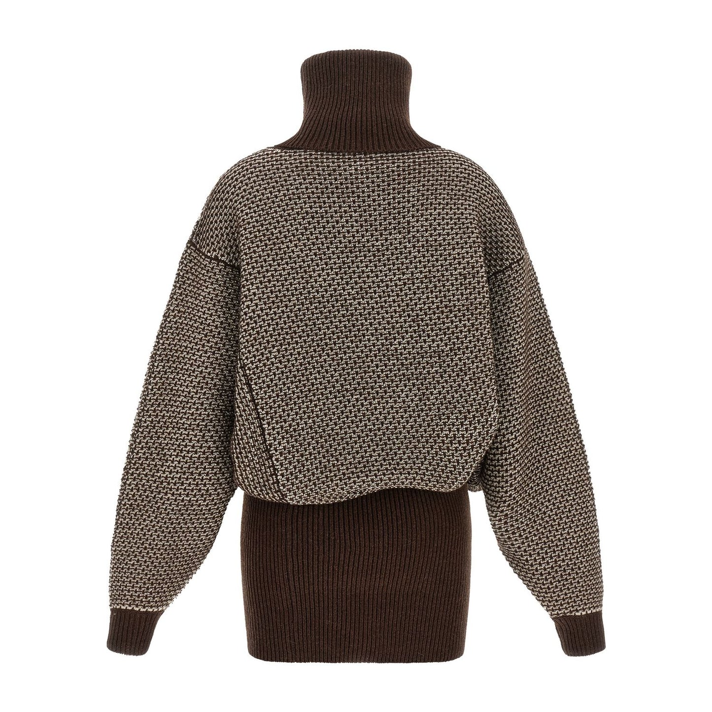 MM6 Maison Margiela Brown Wool Short Dress