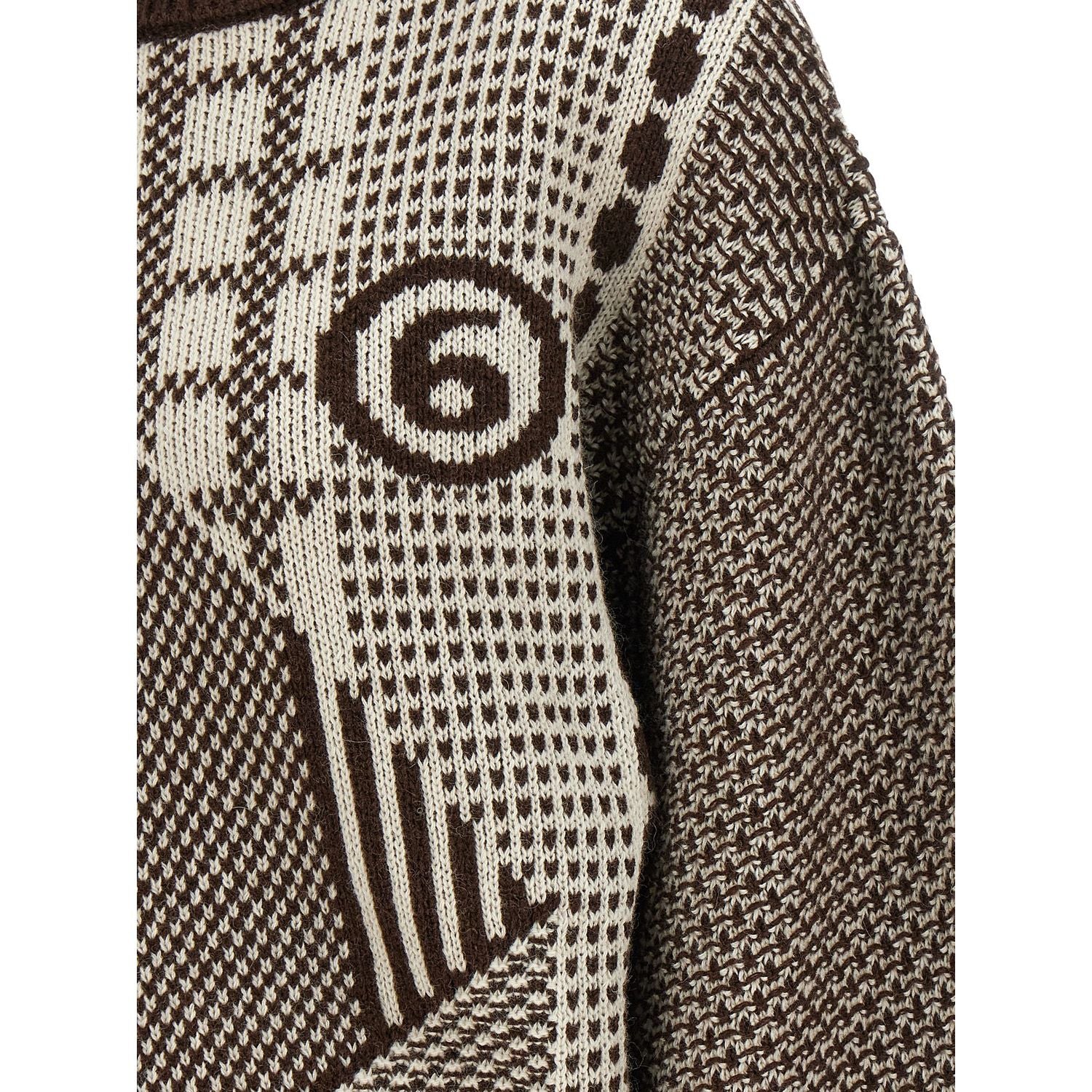 MM6 Maison Margiela Brown Wool Short Dress
