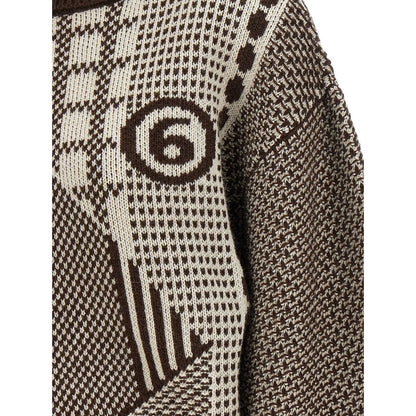 MM6 Maison Margiela Brown Wool Short Dress