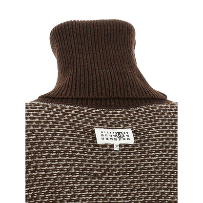 MM6 Maison Margiela Brown Wool Short Dress