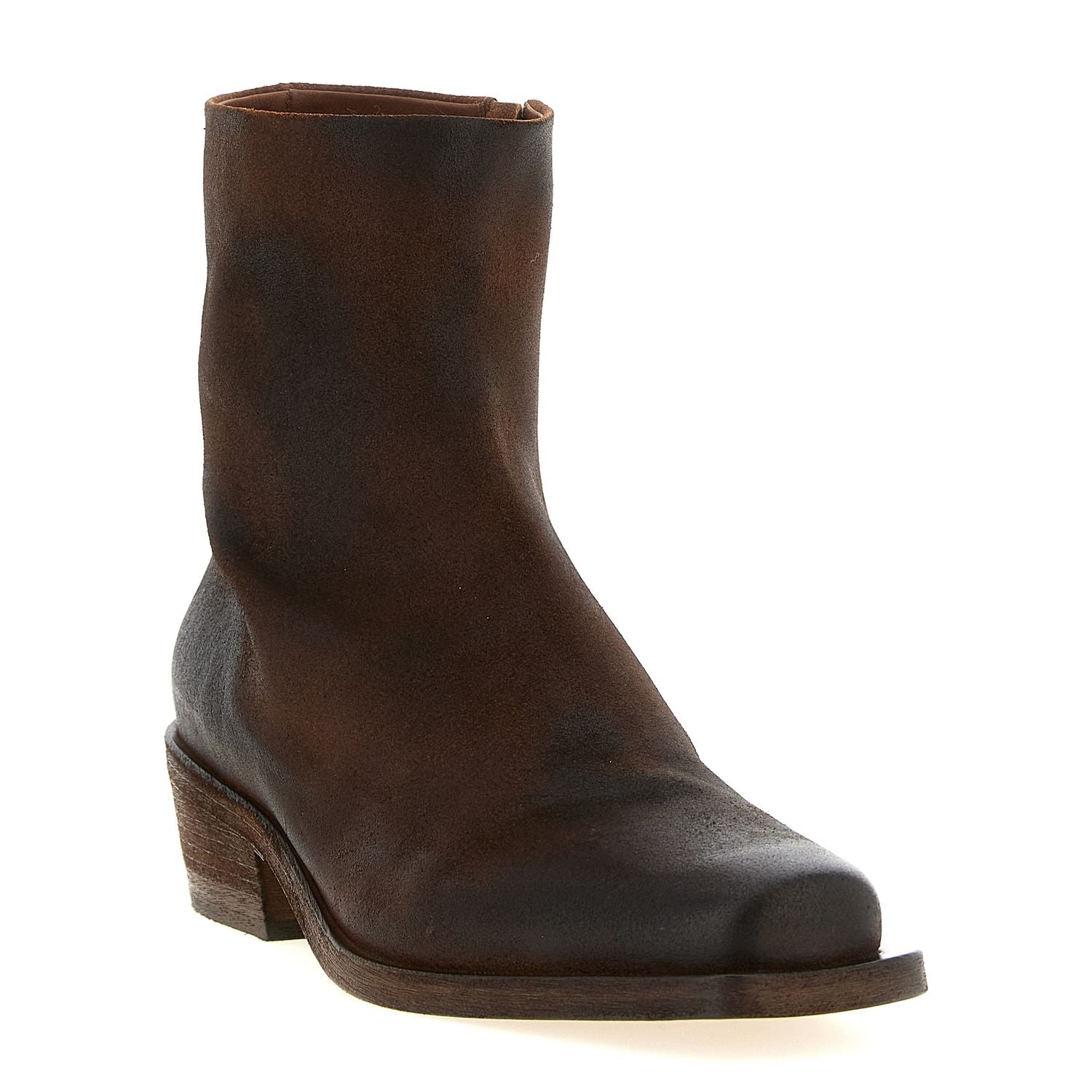 Marsell Brown Calfskin Ankle Boots