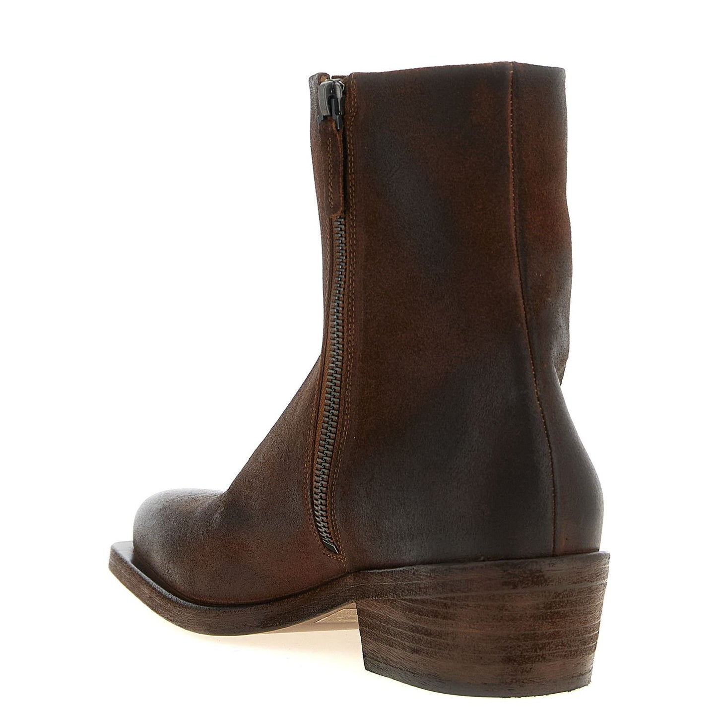 Marsell Brown Calfskin Ankle Boots