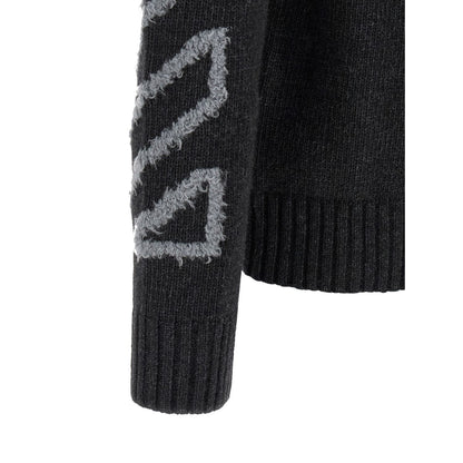 Off-White Gray Wool Cardigan