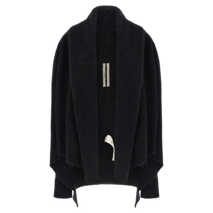 Rick Owens Black Marabou Cardigan