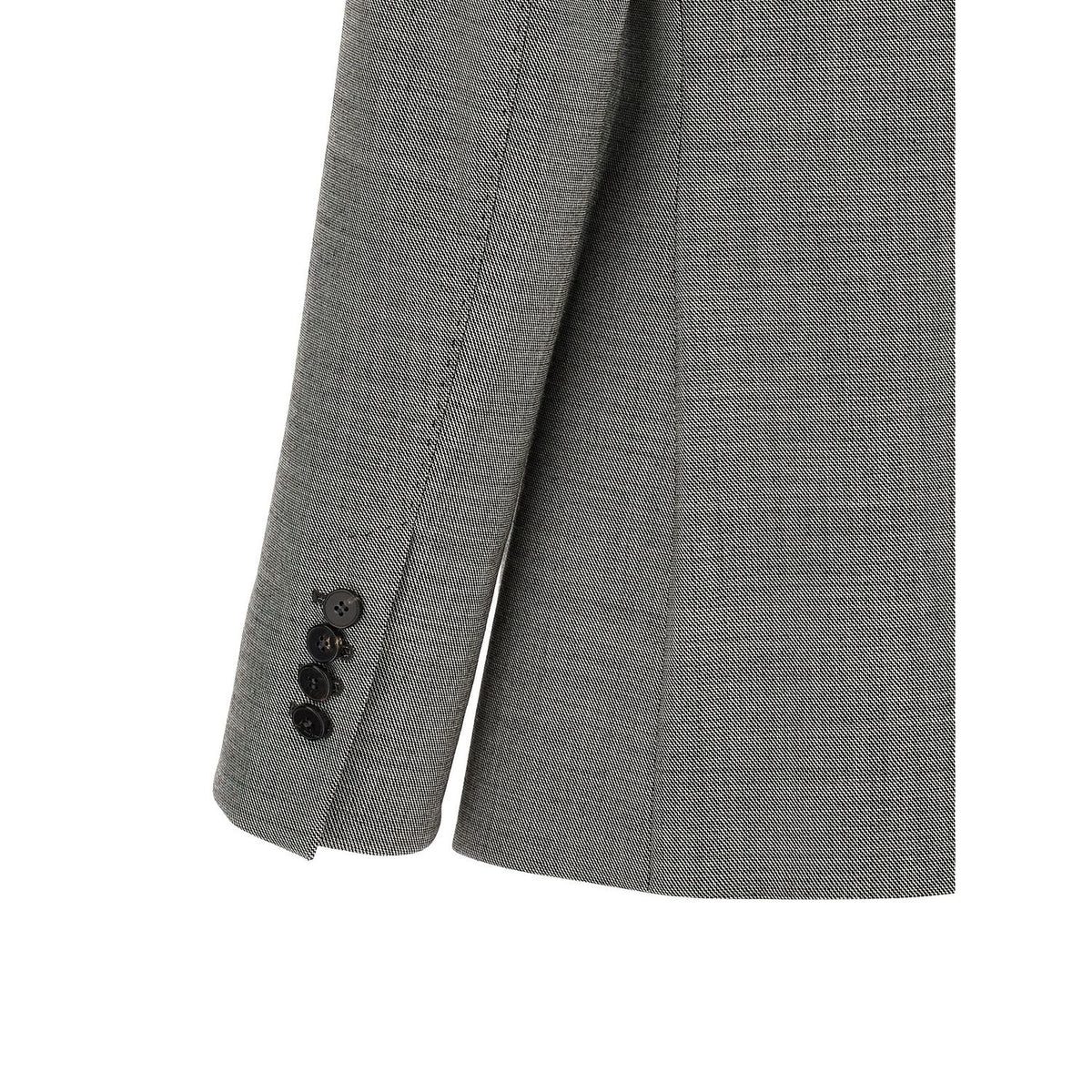 Alberto Biani Gray Wool Blazer