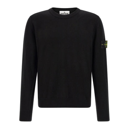 Stone Island Black Virgin Wool Cardigan