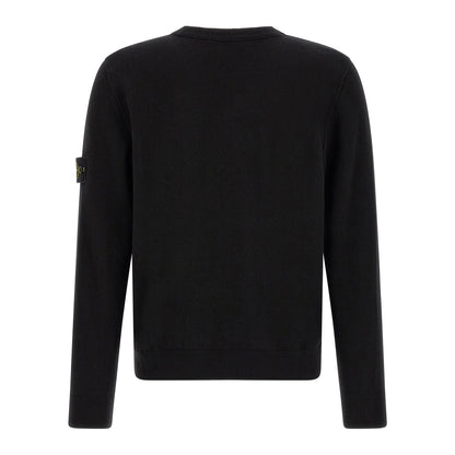 Stone Island Black Virgin Wool Cardigan
