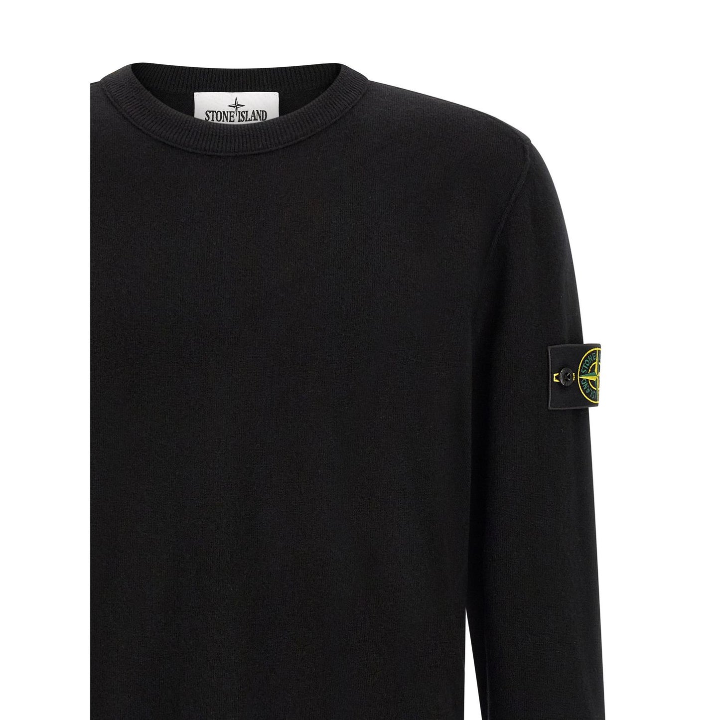 Stone Island Black Virgin Wool Cardigan