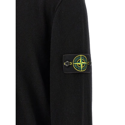Stone Island Black Virgin Wool Cardigan
