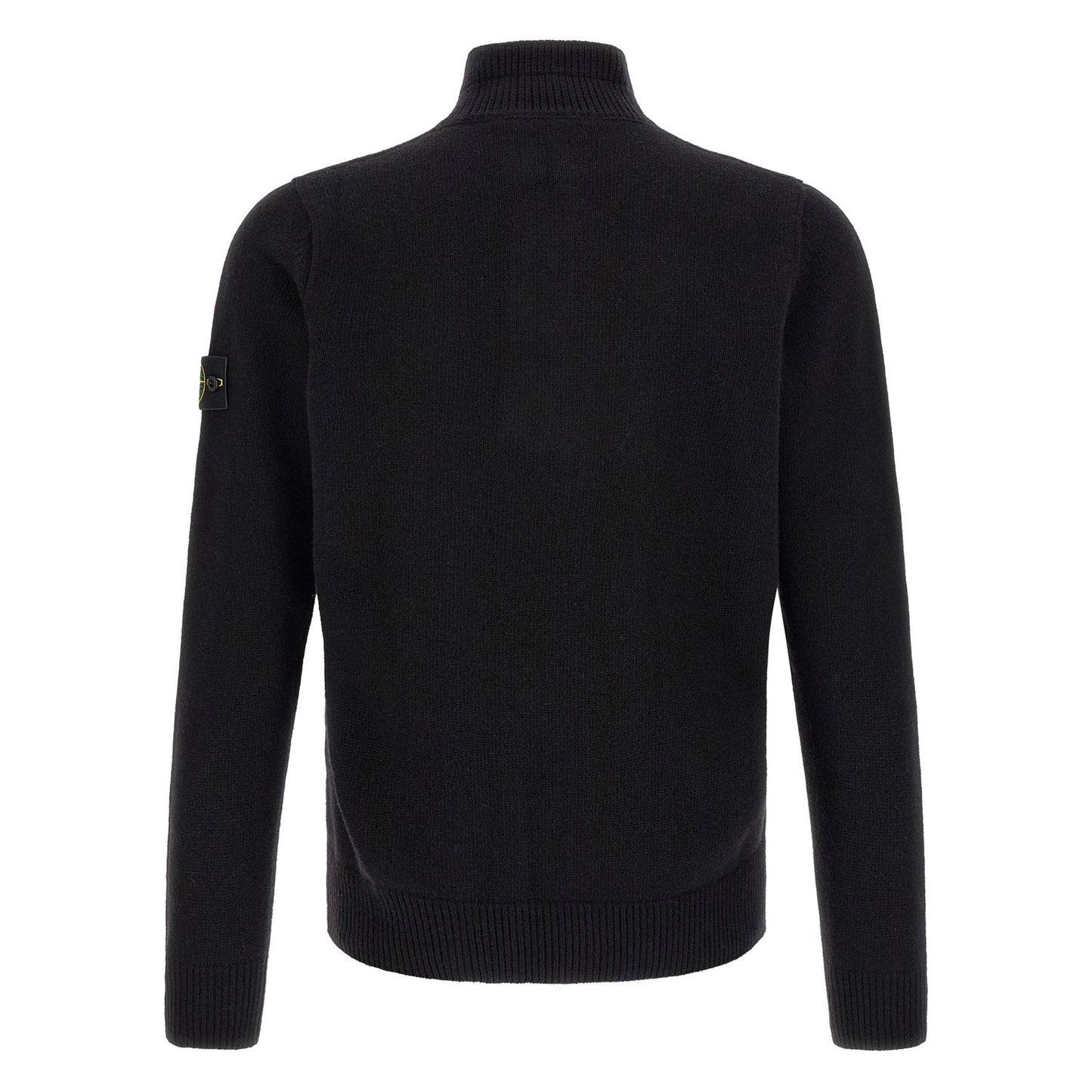 Stone Island Black Virgin Wool Cardigan