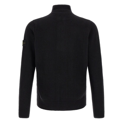 Stone Island Black Virgin Wool Cardigan
