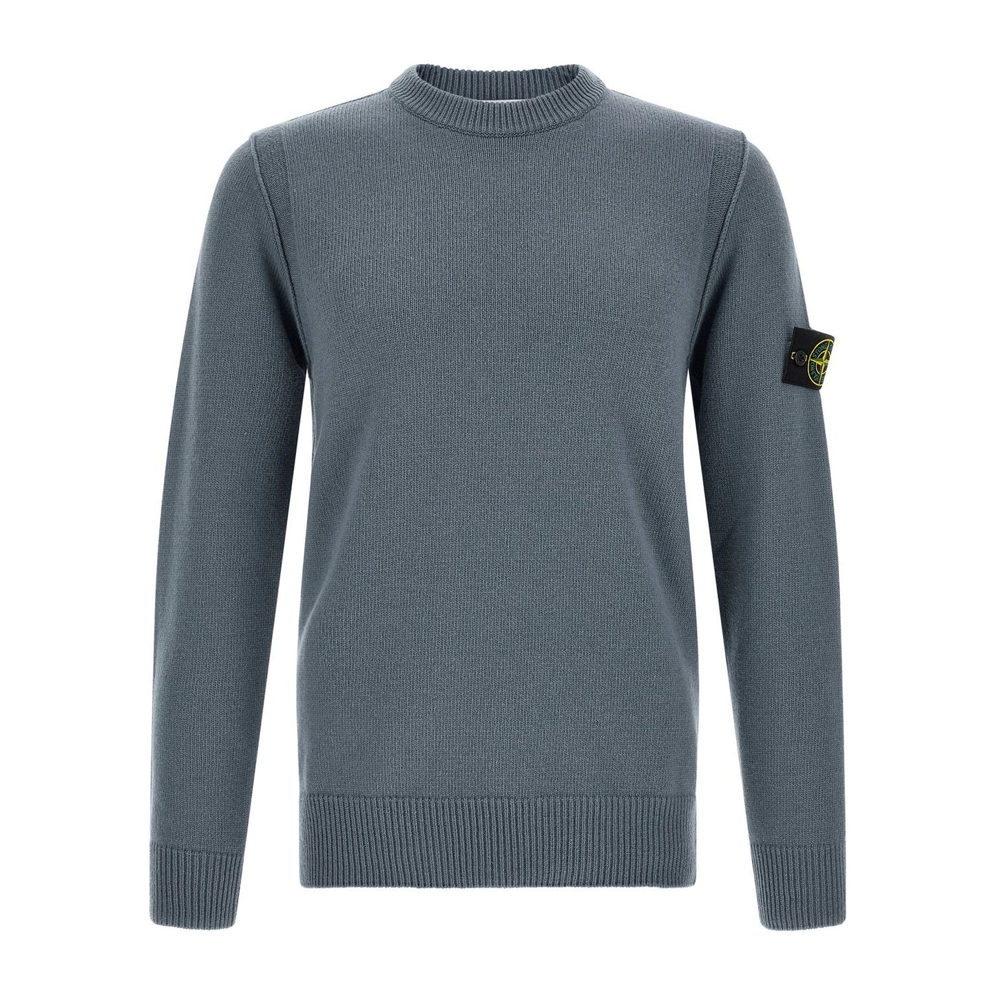 Stone Island Blue Virgin Wool Cardigan