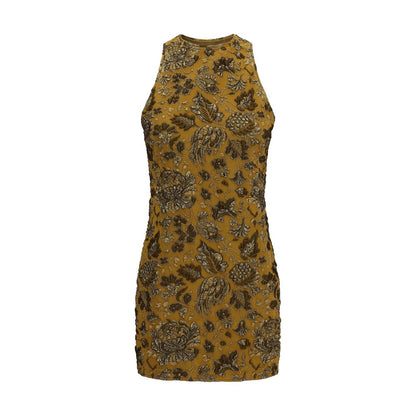 Saint Laurent Brown Polyamide Cocktail Dress