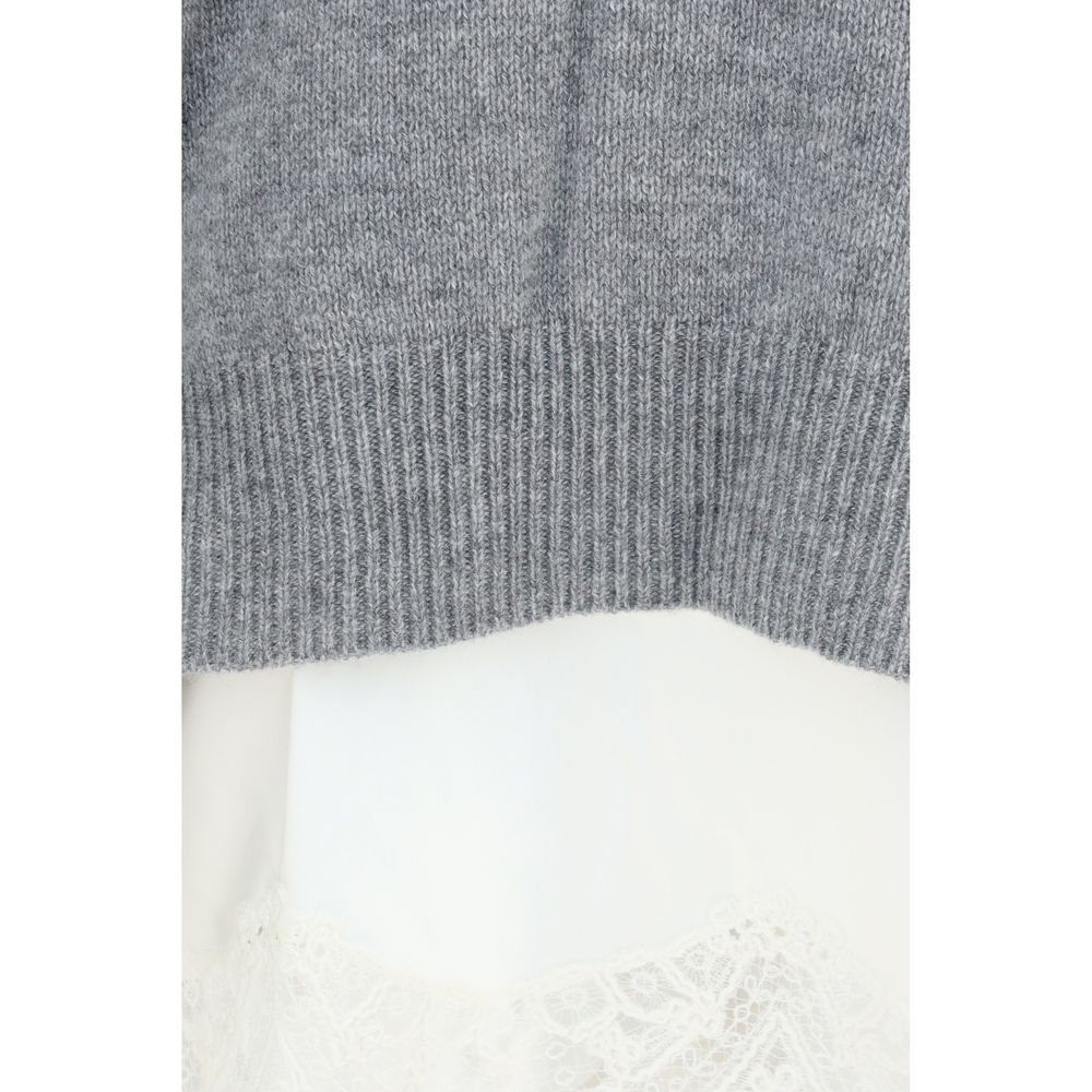 Ermanno Scervino Gray Cashmere Casual Dress