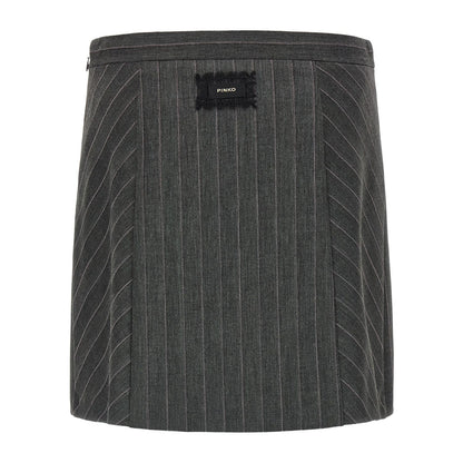 PINKO Gray Polyester Long Skirt