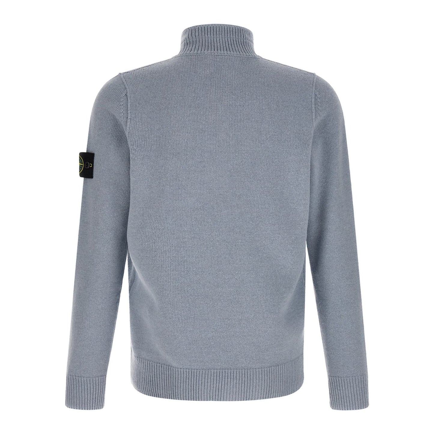 Stone Island Blue Virgin Wool Cardigan