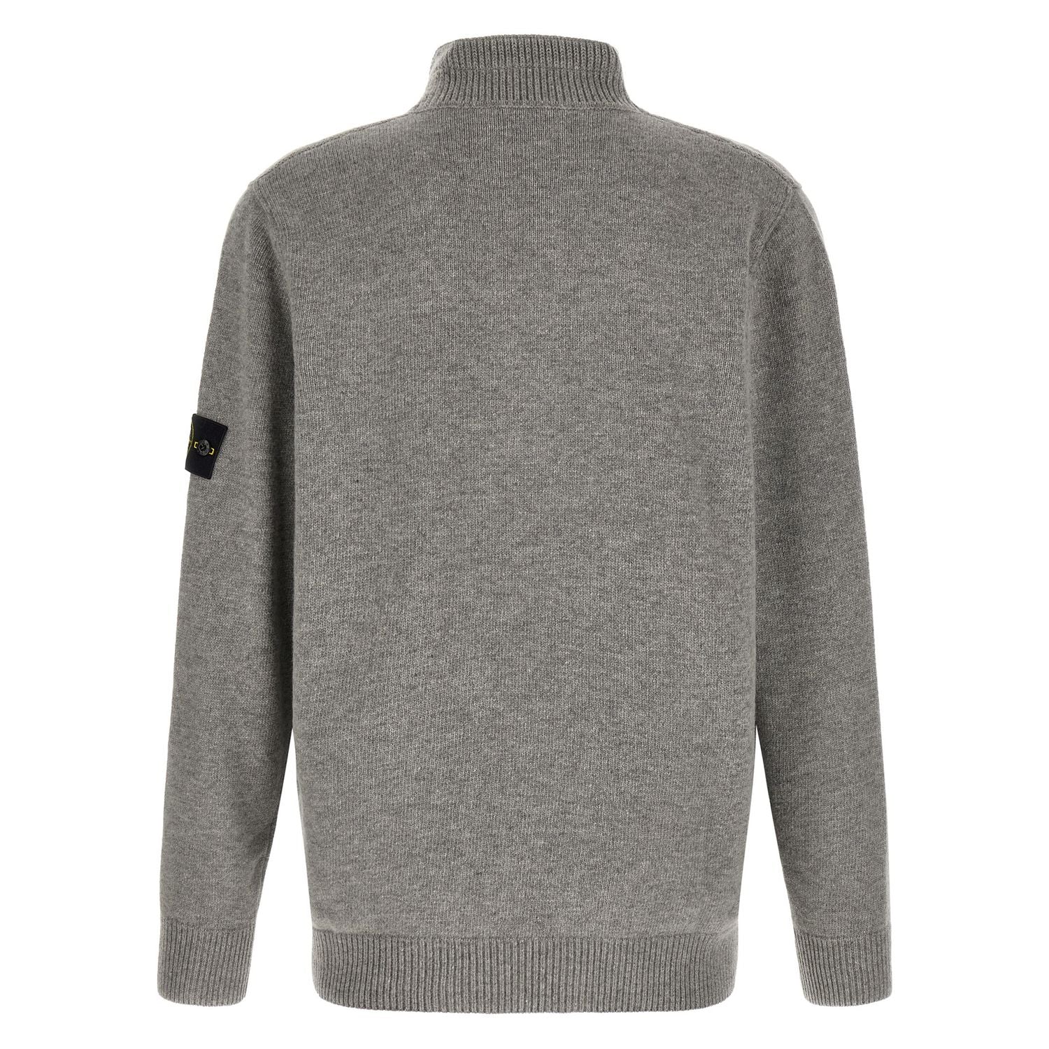 Stone Island Gray Virgin Wool Cardigan