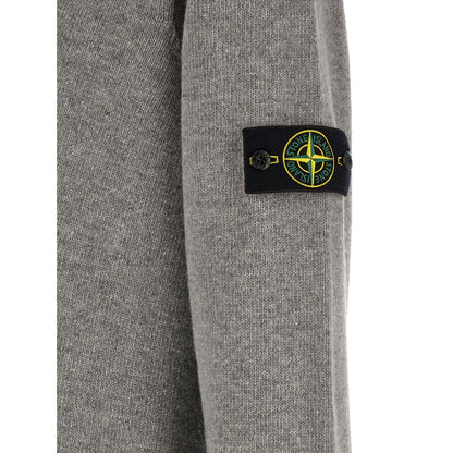 Stone Island Gray Virgin Wool Cardigan