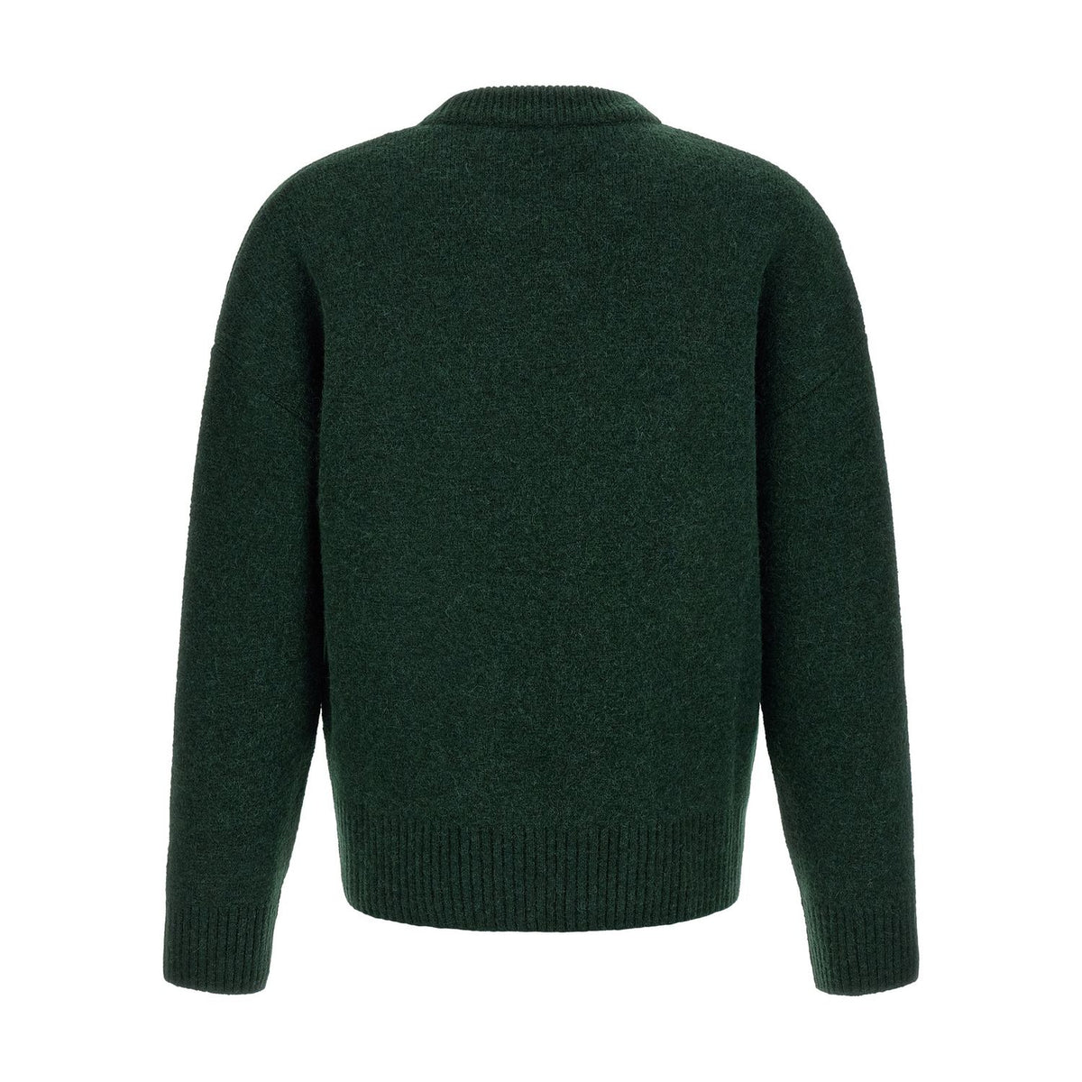 Ami Paris Bicolor Alpaca Leather Cardigan