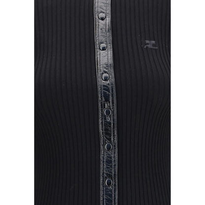 Courrèges Black Viscose Cardigan